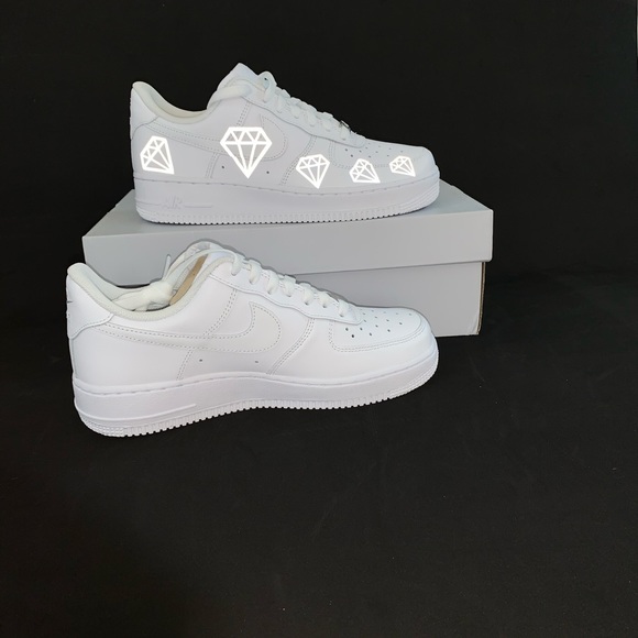 Reflective diamond Air Force 1’s - Picture 7 of 7